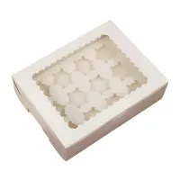 Caja Porta Cupcake de 12 Cavidades 32.5 x 25 x 9 Centimetros Blanco MASTER CHEF 0761106