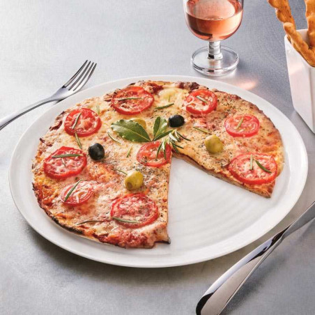 Plato de Vidrio Redondo Evolutions de 32 Centimetros de Color Blanco ARCOROC V1780