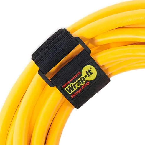 Correa para Almacenamiento Elastica de 12 Pulgadas de Color Negro, Set de 4 Unidades WRAP-IT 704-12B