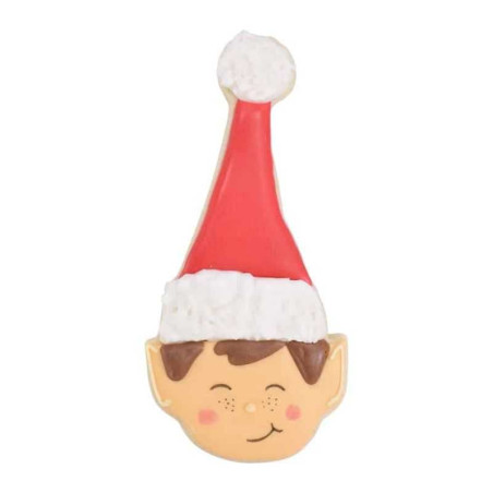 Cortador para Galletas Cara de Elfo con Gorro Alto 4 Pulgadas R Y M 0797