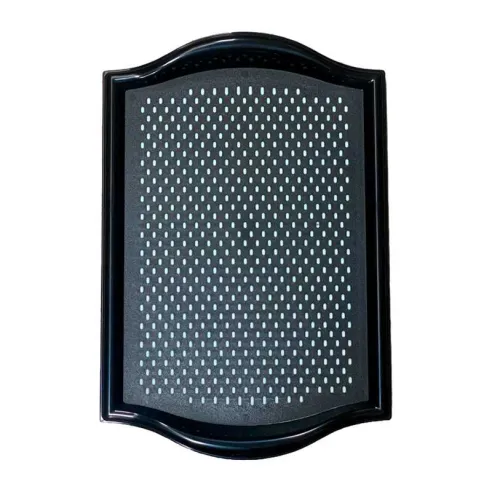 Azafate Rectangular de Plastico de 49 x 33 x 3 Centimetros de Color Negro MASTER CHEF 9611-BW