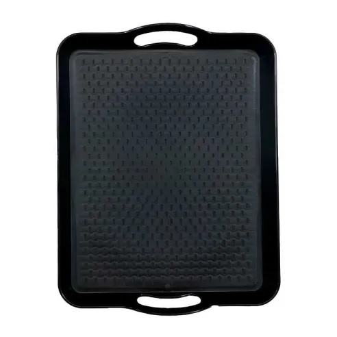 Azafate Rectangular de Plastico de 42 x 32 x 4.5 Centimetros de Color Negro MASTER CHEF 9696