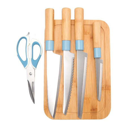 Soporte de Bambu para Cuchillos de 27.5 x 9.7 x 37 Centimetros TIPS CXR-019