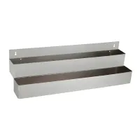 Porta Botellas Doble para Bar de Acero Inoxidable de 42 Pulgadas MASTER CHEF SPR-42D