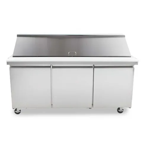 Mesa de Preparacion Refrigerada Mega Top 3 Puertas de Acero Inoxidable 180 Centimetros U-STAR SCLM3-E-HC