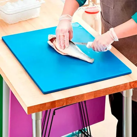 Tabla de Picar de Poliprotileno Azul de 18 X 24 X 1/2 Pulgadas MASTER CHEF 1824BL