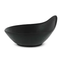 Plato Hoja de Porcelana 8 Centimetros Negro Mate ARNI CS2769-25