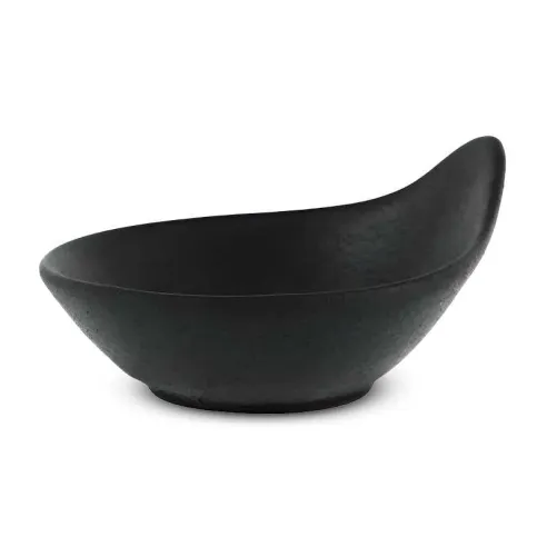Plato Hoja de Porcelana 8 Centimetros Negro Mate ARNI CS2769-25