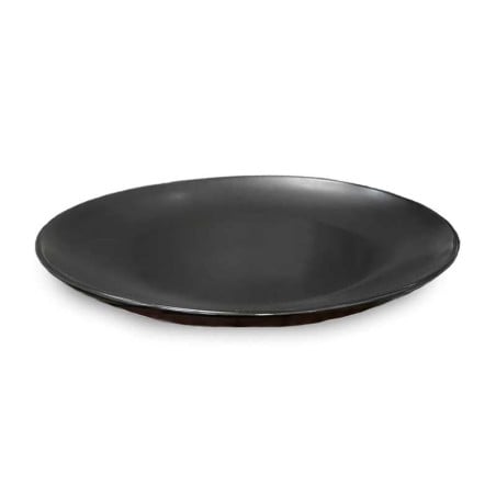 Plato Redondo Coupe de Porcelana de 10.5 Pulgadas Negro Mate ARNI CS4232-25
