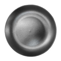 Plato Redondo Coupe de Porcelana 9 Pulgadas Negro Arenoso ARNI CS0024-J09 2
