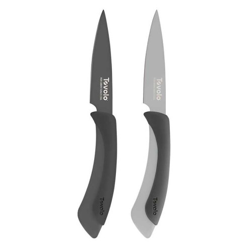 Cuchillo para Pelar con Mango Comfort Grip, Set de 2 Unidades Carbon Gris TOVOLO 14018-999