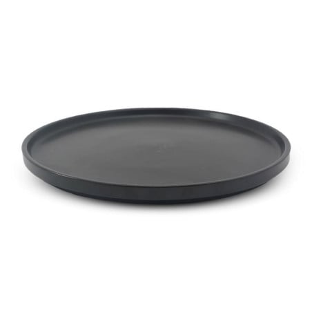 Plato Redondo de Ceramica 20 x 1.5 Centimetros Negro BELLARTE LDX-P00325
