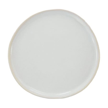 Plato Redondo de Ceramica 26.5 Centimetros Blanco Hueso BELLARTE LDX-P00356
