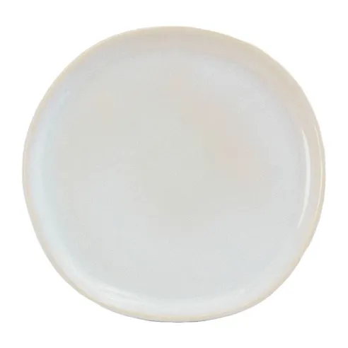 Plato Redondo de Ceramica 20.5 Centimetros Blanco Hueso BELLARTE LDX-P00357