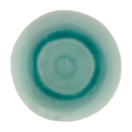 Plato Redondo de Ceramica 27.8 Centimetros Verde BELLARTE LDX-P00127