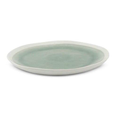 Plato Redondo de Ceramica 27.7 Centimetros Verde BELLARTE LDX-P00541