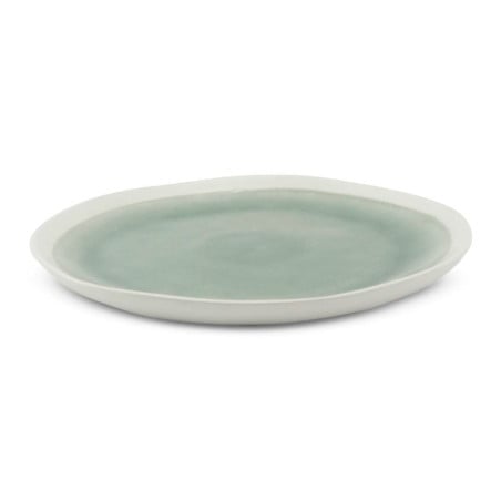 Plato Redondo de Ceramica 27.7 Centimetros Verde BELLARTE LDX-P00541