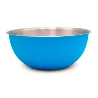 Bowl Redondo de Acero Inoxidable 20 Centimetros Color Celeste TIPS HOK-037-3
