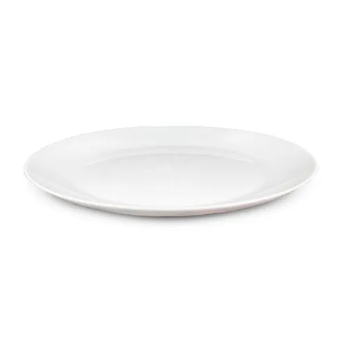 Plato Redondo de Vidrio Opalino de 13 Pulgadas Color Blanco TIPS LBC-001