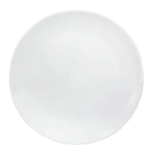 Plato Redondo de Vidrio Opalino de 13 Pulgadas Color Blanco TIPS LBC-001