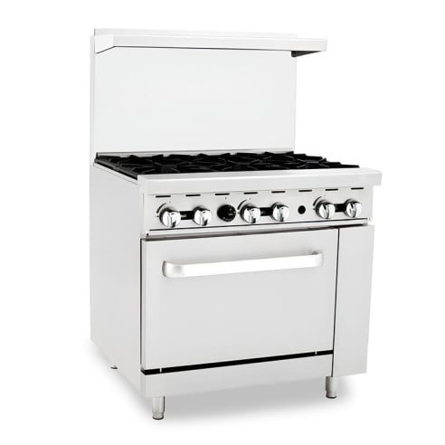 Cocina de Gas con 6 Quemadores con Horno QUANTUM PRO EC-6-H