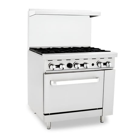 Cocina de Gas con 6 Quemadores con Horno QUANTUM PRO EC-6-H