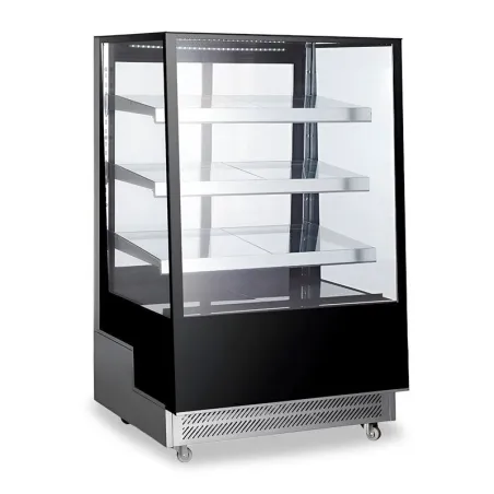 Vitrina Exhibidora Refrigerada Recta de 4 Niveles 57 x 28 x 35 Pulgadas Negra QUANTUM PRO VR-400LB
