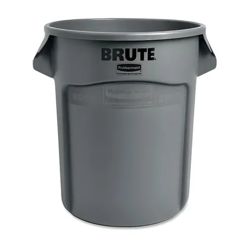 Basurero Brute Redondo de 20 Galones, Color Gris  RUBBERMAID FG262000GRAY