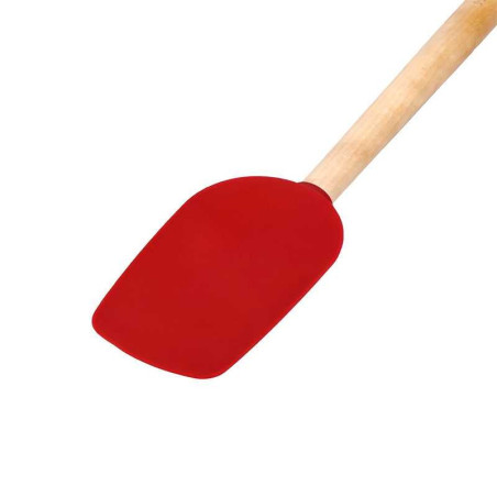 Cuchara Espatula de Madera de Abedul con Punta de Silicon Rojo KITCHEN AID KQR730OHERE
