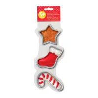 Cortadores para Galletas de Estrella, Bota y Baston, Set de 3 Unidades WILTON 191011184