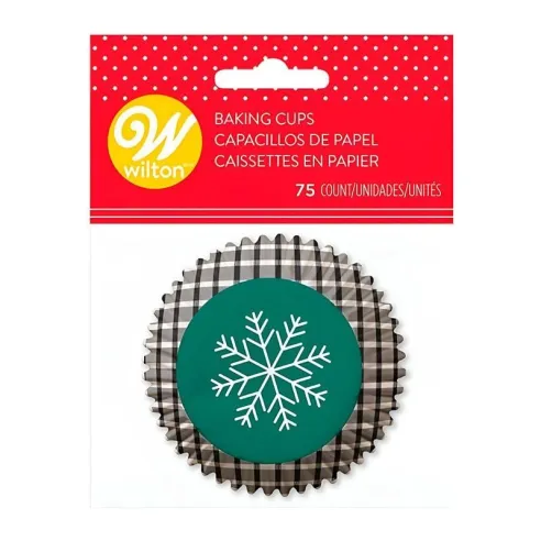 Capsulas para Cupcake Standard de Copo de Nieve de 75 Unidades wilton 415-0-0547