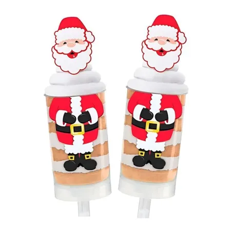 Decoracion para Treat Pop de Santa Claus, Set de 12 Unidades navideno 415-1944