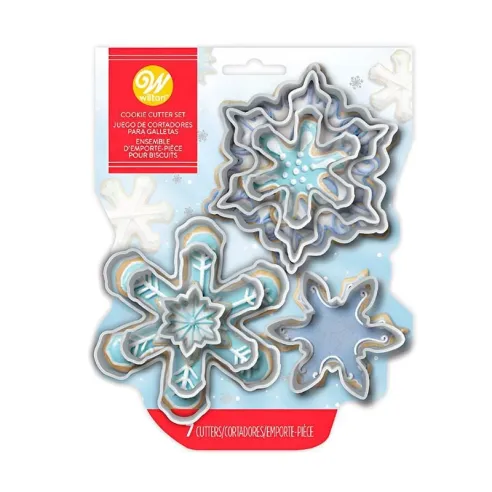 Cortadores para Galletas Navidenas de Copo de Nieve, Set de 7 Unidades WILTON 191011185