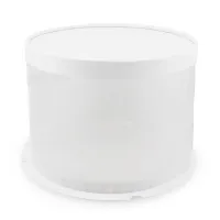 Caja Porta Queque Redonda Blanca de 26 x 26 x 16 Centimetros MASTER CHEF 0761092