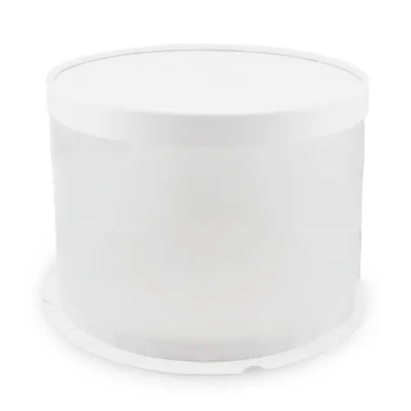 Caja Porta Queque Redonda Blanca de 26 x 26 x 16 Centimetros MASTER CHEF 0761092