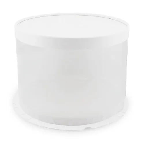 Caja Porta Queque Redonda Blanca de 30 x 30 x 16 Centimetros MASTER CHEF 0761093
