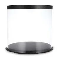 Caja Porta Queque Redonda Negra de 30 x 30 x 18 Centimetros MASTER CHEF 0761097