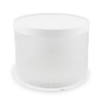 Caja Porta Queque Redonda Blanca de 22 x 22 x 16 Centimetros MASTER CHEF 0761091