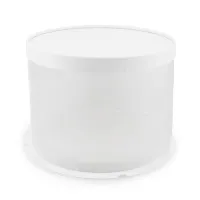 Caja Porta Queque Redonda Blanca de 22 x 22 x 16 Centimetros MASTER CHEF 0761091