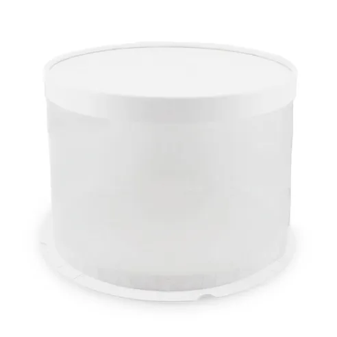 Caja Porta Queque Redonda Blanca de 22 x 22 x 16 Centimetros MASTER CHEF 0761091