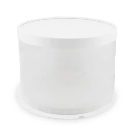 Caja Porta Queque Redonda Blanca de 22 x 22 x 16 Centimetros MASTER CHEF 0761091