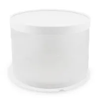 Caja Porta Queque Redonda Blanca de 35 x 35 x 16 Centimetros MASTER CHEF 0761094