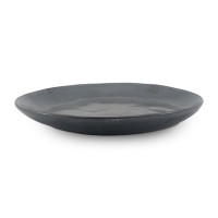 Plato Redondo de Ceramica 21 x 20 Centimetros Negro BELLARTE LDX-P00442