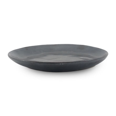 Plato Redondo de Ceramica 21 x 20 Centimetros Negro BELLARTE LDX-P00442
