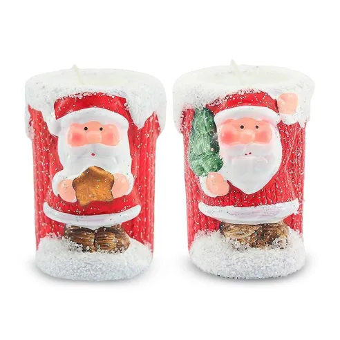 Candela de Santa Claus, Set de 2 Unidades TIPS 24D05-39
