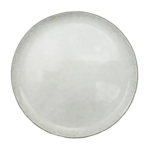 Plato Redondo de Ceramica 27.5 Centimetros Gris Claro BELLARTE LDX-P00559