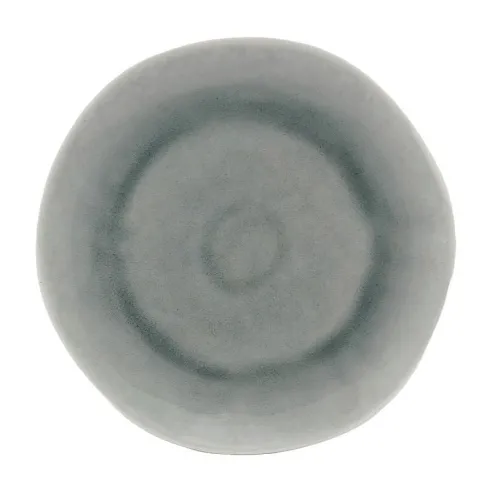 Plato Redondo de Ceramica 27.5 Centimetros Gris BELLARTE LDX-P00123