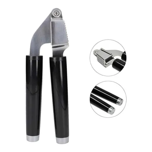 Prensa Clasica para Ajo de Acero Inoxidable con Puno Negro KITCHEN AID KCG132OHOBE