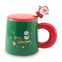 Taza de Ceramica Santa Claus con Cuchara TIPS 24B12-35