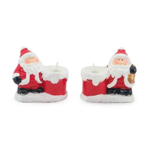 Candela Santa Claus, Set de 2 Unidades TIPS 24D05-42